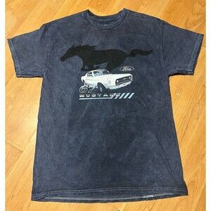NWOT Ford Mustang 1967 Graphic T-Shirt Men’s M Blue Mineral Wash Muscle Car